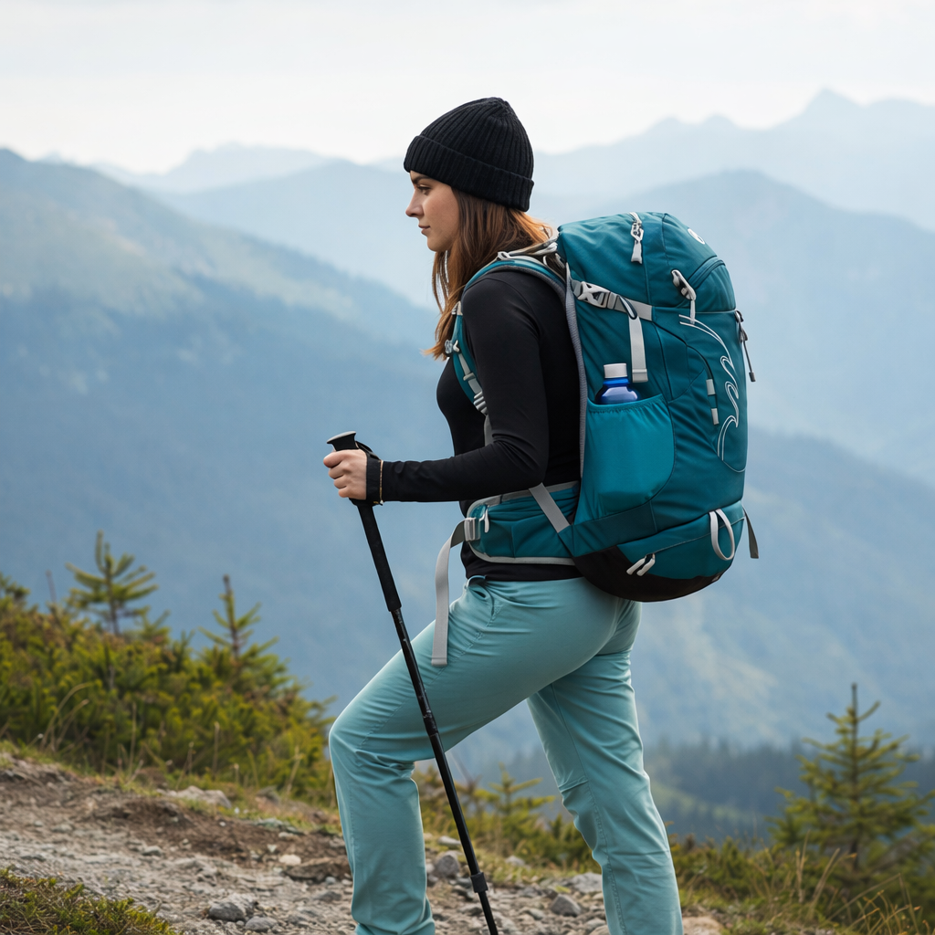 AeroTrail – Hiking Rucksack 30L | Breathable Ergonomic Back System with Rain Cover | Day Hiking Pack for Men & Women