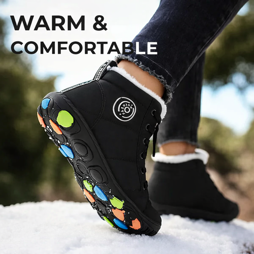 NordTrek – Kids Waterproof Barefoot Winter Boots | Warm Insulated Non-Slip Flexible Sole | Snow Outdoor Shoes for Children