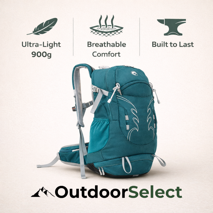 AeroTrail – Hiking Rucksack 30L | Breathable Ergonomic Back System with Rain Cover | Day Hiking Pack for Men & Women